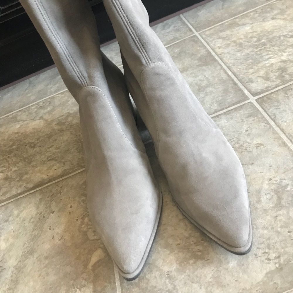 Stuart Weitzman Thighland Boots - Topo Suede - Picture 6 of 8